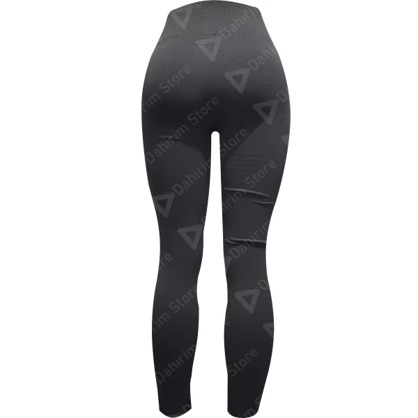 BBP Leggins Mallon Licra Mujer Dama Unitalla Pretina Ancha Gris Atras