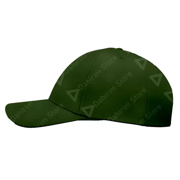 Costado Gorra Flexible Verde Militar Lisa de Acrílico Deportiva