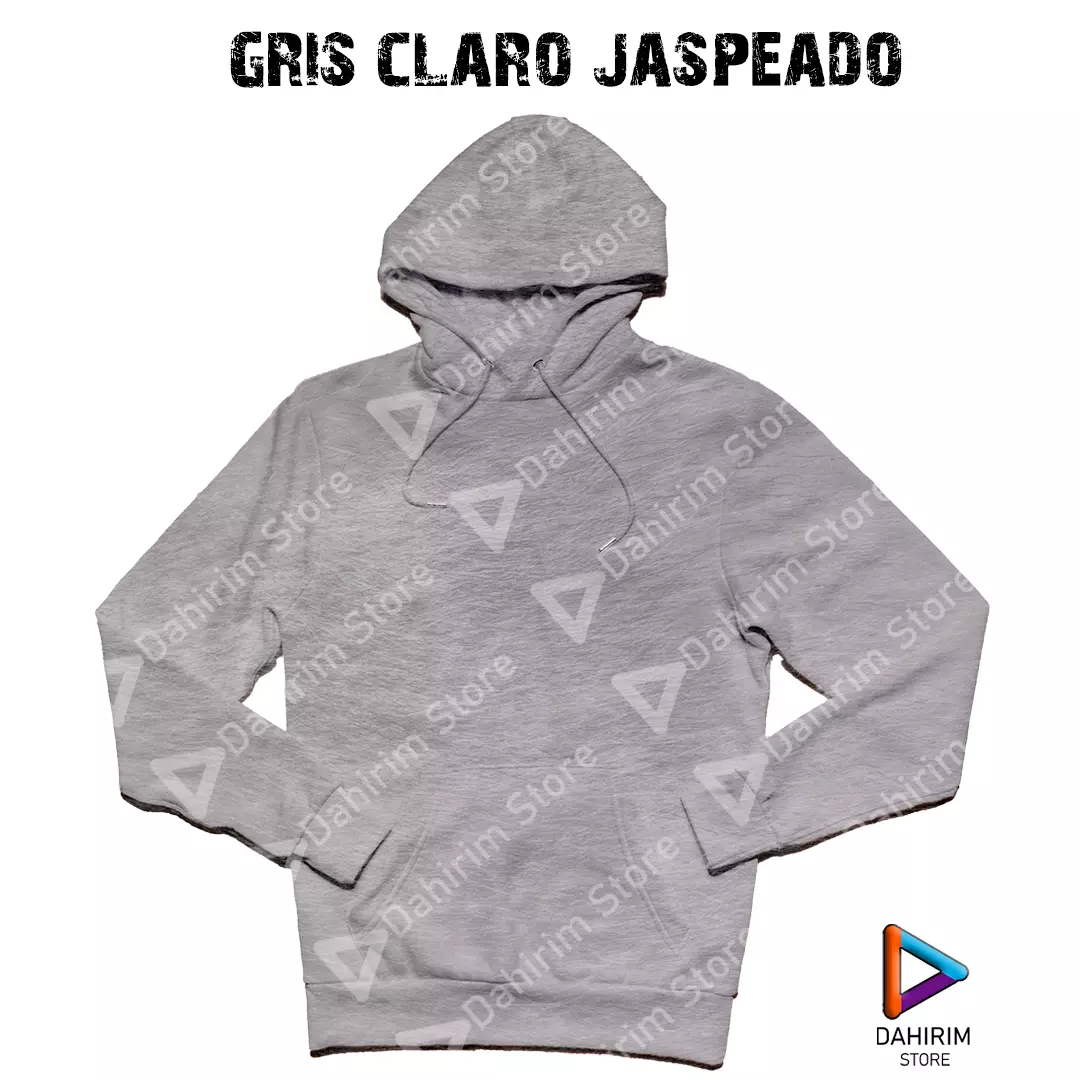 Sudadera Color Gris Claro Jaspeado HD Dahirim Store