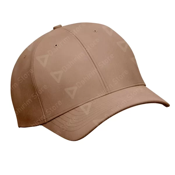 Lateral Gorra Flexible Beige Lisa de Acrílico Deportiva