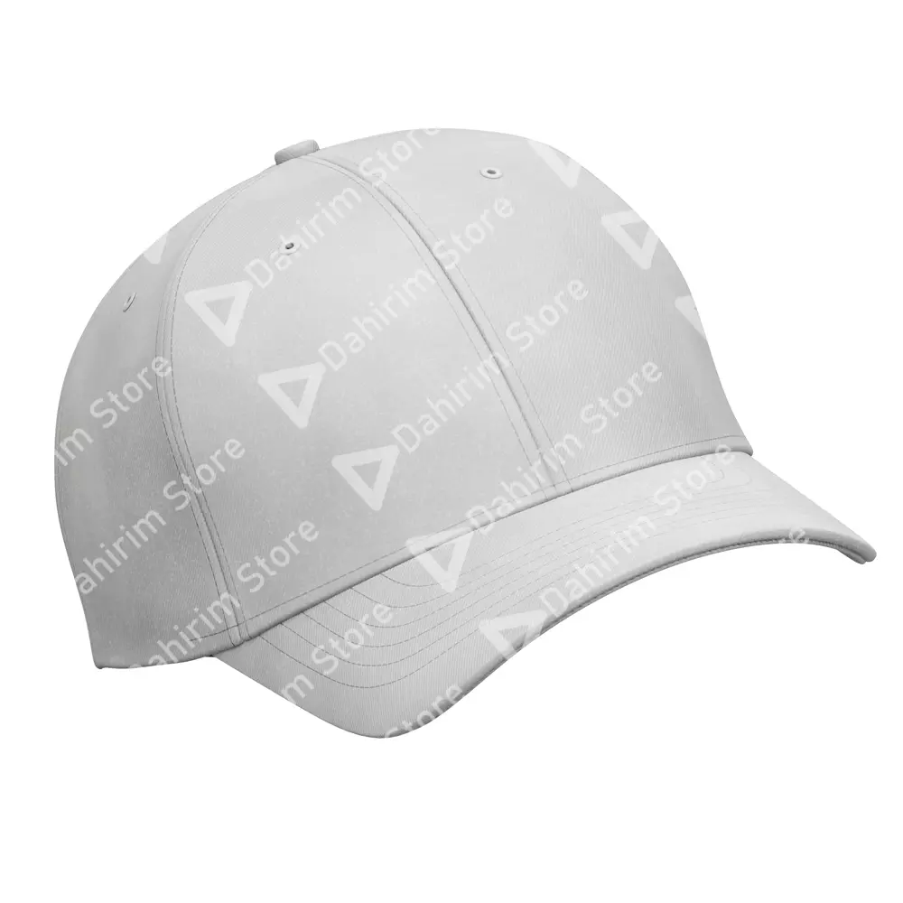 Lateral Gorra Flexible Blanca Lisa de Acrílico Deportiva