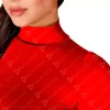 Blusa Termica Mujer, Rojo, Manga Larga, Unitalla, Cuello Alto, Playera, Casual, Basica, Camiseta, Uso Diario