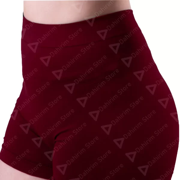 Short Licra Pretina Normal Mujer Unitalla N2 Vino Lateral