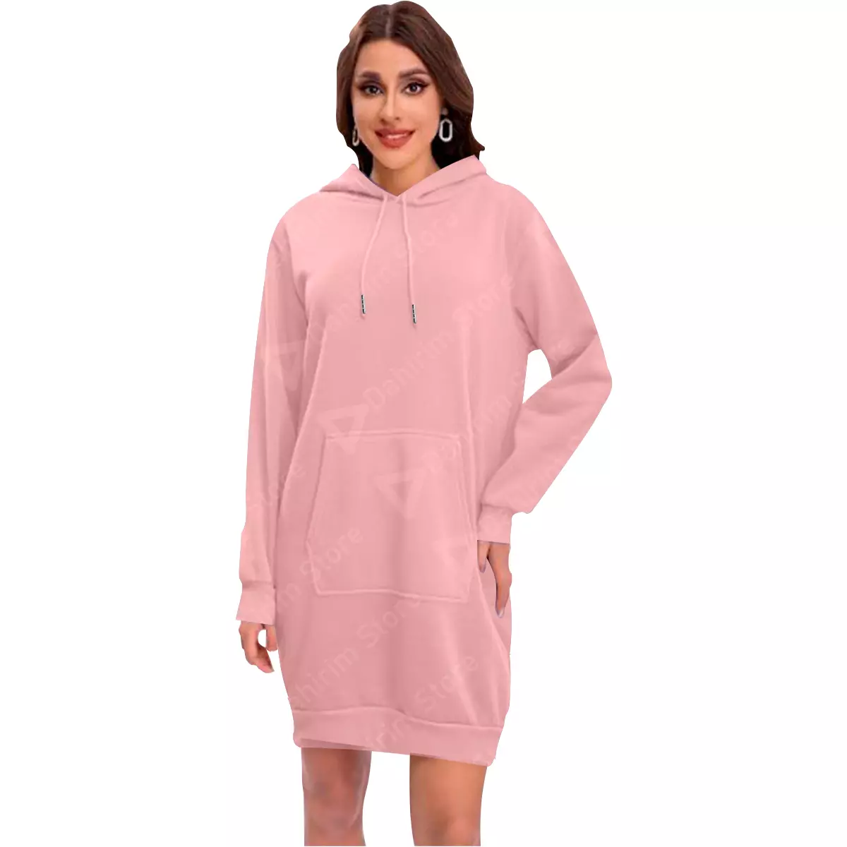 Maxi Sudadera Hoodie HDV1912 Dahirim Store Rosa Modelo
